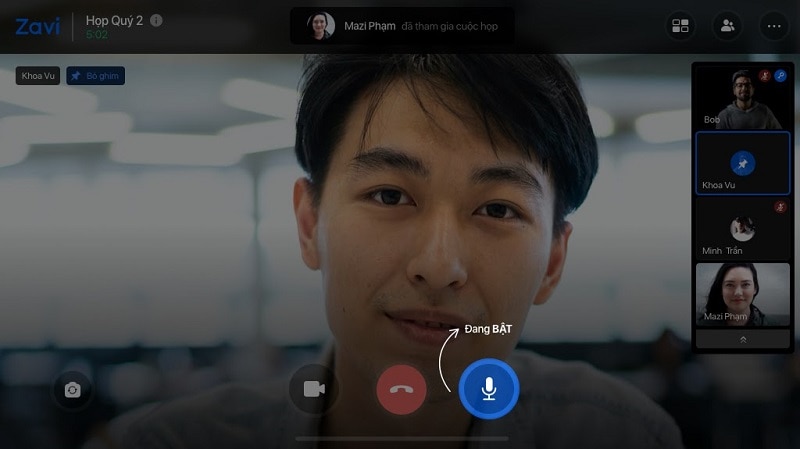 Bấm Vào Biểu Tượng Mic để Tùy Chỉnh Mic Của Bạn được Tắt Bật.