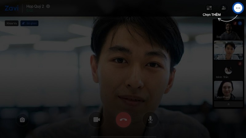 Bấm Vào Biểu Tượng Thêm Trên Góc Phải Màn Hình