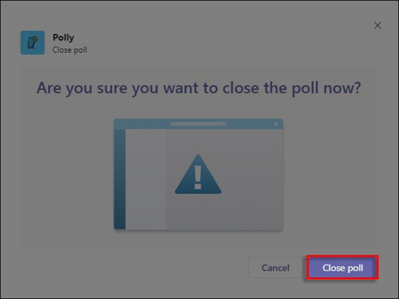 Cách đóng Bảng điểm Danh Trên Microsoft Teams Bằng ứng Dụng Polly Bước 2