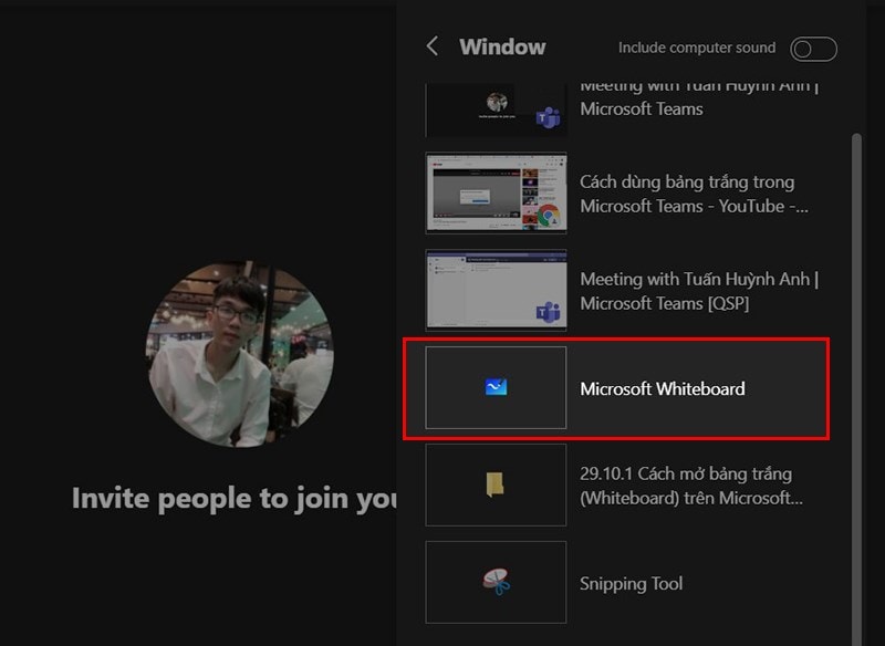 Cách Mở Whiteboard Trên Microsoft Teams Bước 8