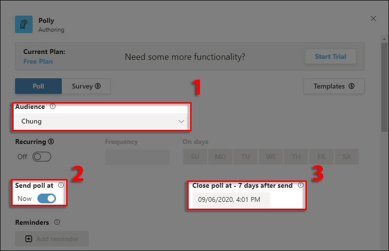 Cách Tạo Bảng điểm Danh Trên Microsoft Teams Bằng ứng Dụng Polly Bước 12
