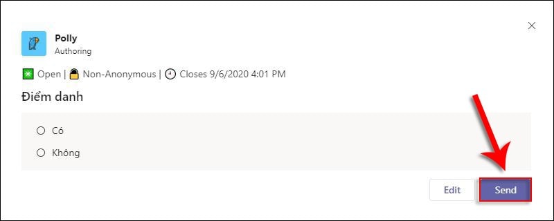 Cách Tạo Bảng điểm Danh Trên Microsoft Teams Bằng ứng Dụng Polly Bước 17