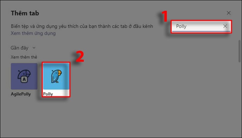 Cách Tạo Bảng điểm Danh Trên Microsoft Teams Bằng ứng Dụng Polly Bước 5