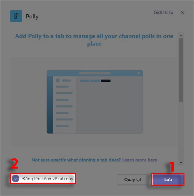 Cách Tạo Bảng điểm Danh Trên Microsoft Teams Bằng ứng Dụng Polly Bước 7