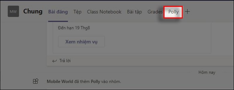 Cách Tạo Bảng điểm Danh Trên Microsoft Teams Bằng ứng Dụng Polly Bước 8