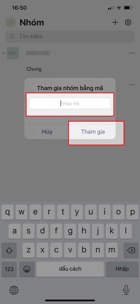 Cách Tìm Kiếm, Tham Gia Nhóm Trên Microsoft Teams Bằng điện Thoại Bước 3