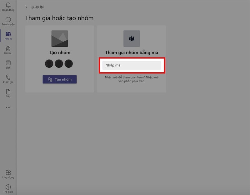 Cách Tìm Kiếm, Tham Gia Nhóm Trên Microsoft Teams Bằng Máy Tính Bước 2