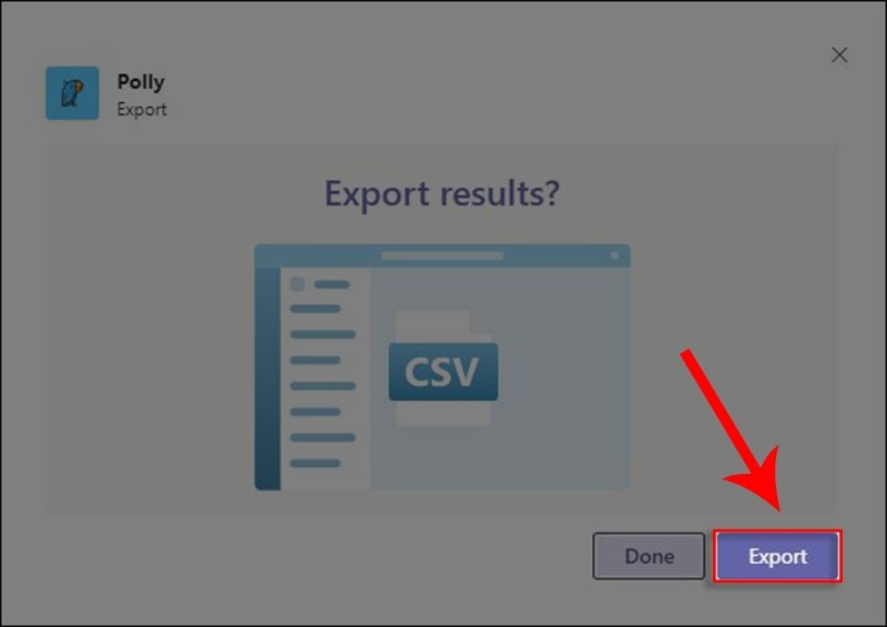 Cách Xem Và Xuất Kết Quả điểm Danh Trên Microsoft Teams Bằng ứng Dụng Polly Bước 4