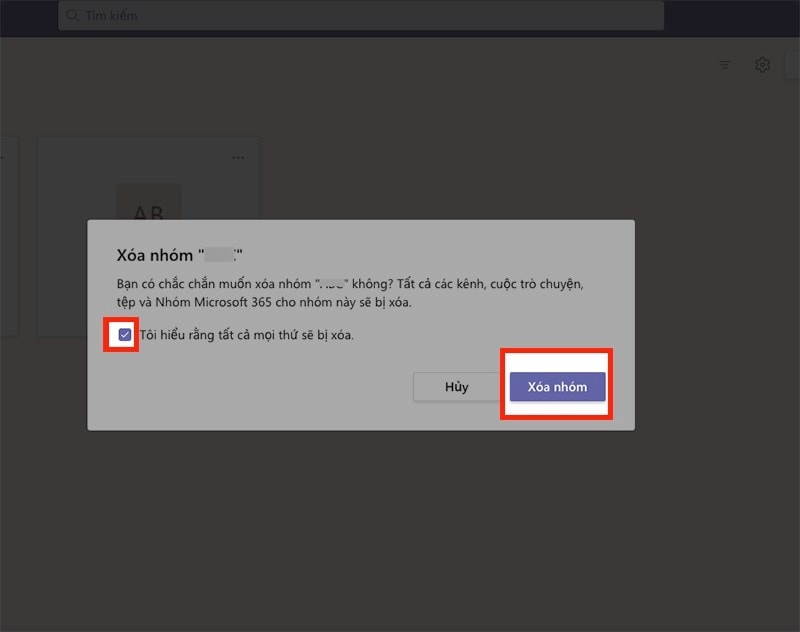 Cách Xóa Nhóm Trò Chuyện Bước 3