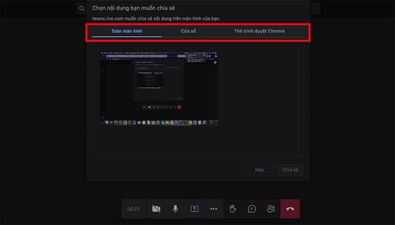 Chia Sẻ Màn Hình Khi Học, Họp Online Trên Máy Tính Bước 2