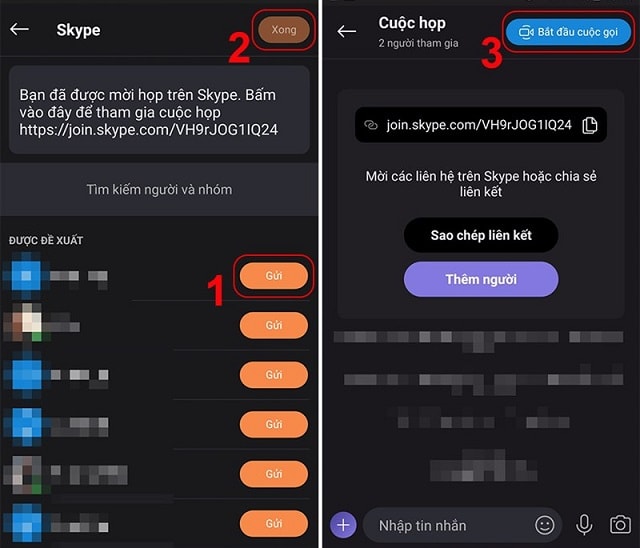 Hướng Dẫn Cách Họp Trực Tuyến Qua Skype Trên điện Thoại Bước 4