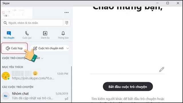 Hướng Dẫn Cách Họp Trực Tuyến Qua Skype Trên Máy Tính Bước 1