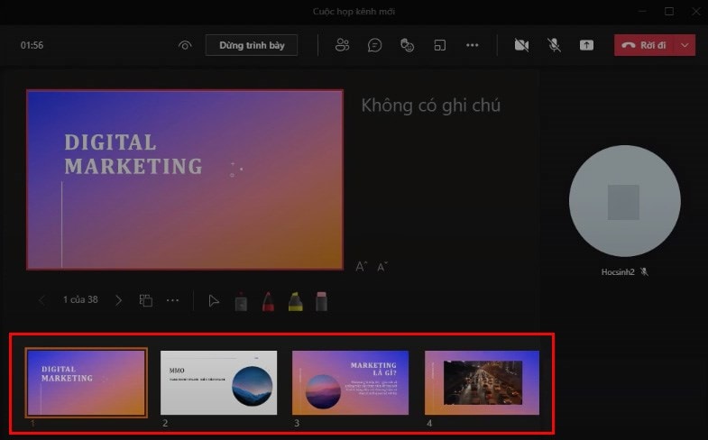 Hướng Dẫn Trình Chiếu Powerpoint Trên Microsoft Teams Trên Máy Tính Bước 5 A