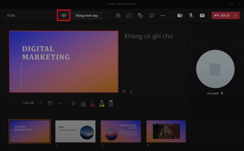 Hướng Dẫn Trình Chiếu Powerpoint Trên Microsoft Teams Trên Máy Tính Bước 5 C