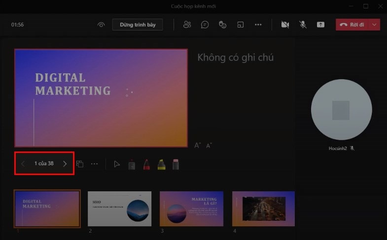 Hướng Dẫn Trình Chiếu Powerpoint Trên Microsoft Teams Trên Máy Tính Bước 5