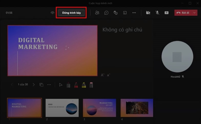 Hướng Dẫn Trình Chiếu Powerpoint Trên Microsoft Teams Trên Máy Tính Bước 6