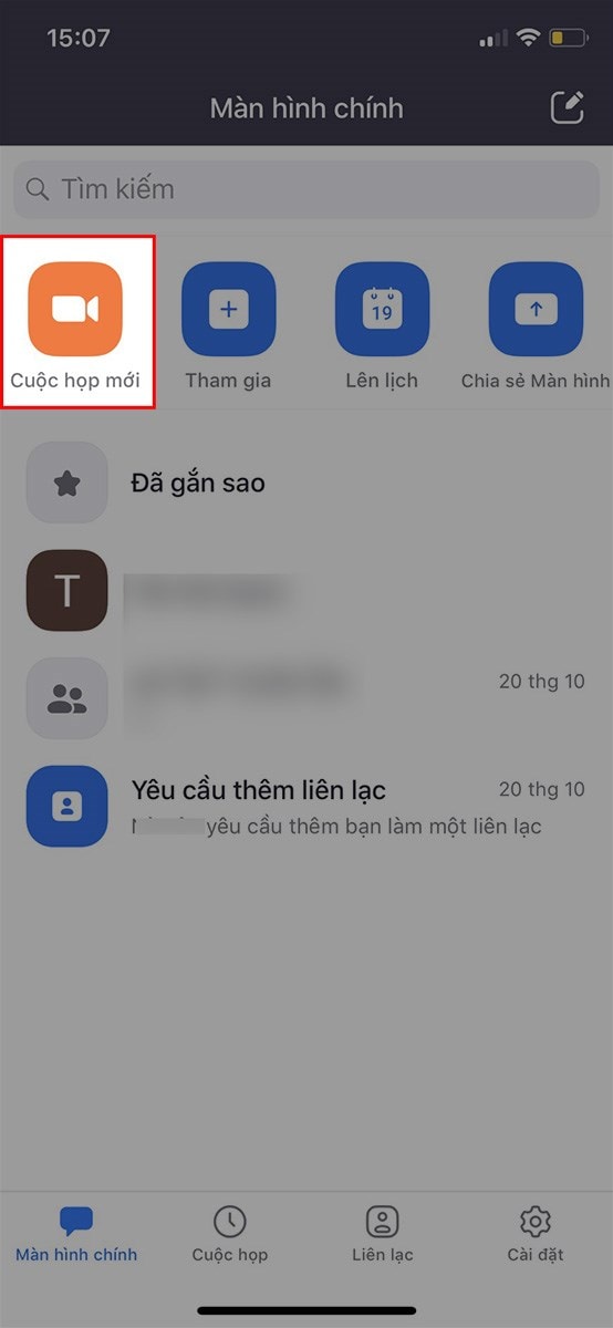 Cách Xem Id Và Mật Khẩu Phòng Zoom Trên điện Thoại Bước 1