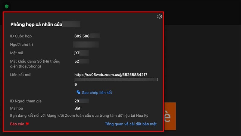 Cách Xem Id Và Mật Khẩu Phòng Zoom Trên Máy Tính Bước 4