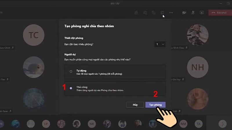 Hướng Dẫn Tạo Breakout Room, Chia Nhóm Trên Microsoft Teams Bước 2