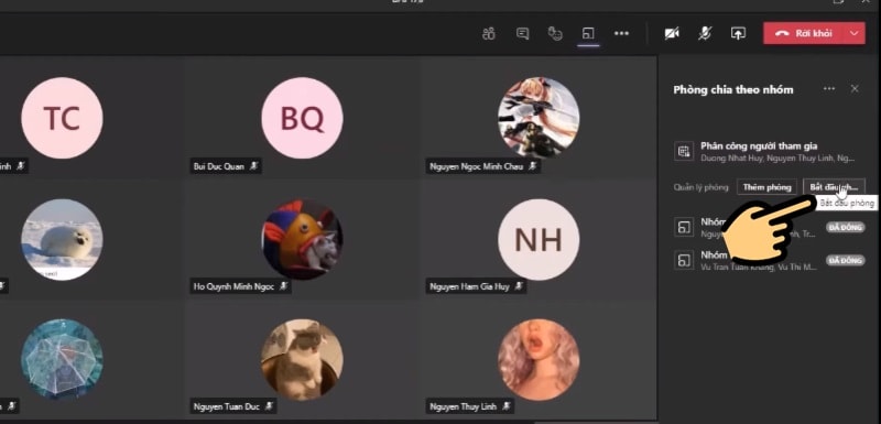Hướng Dẫn Tạo Breakout Room, Chia Nhóm Trên Microsoft Teams Bước 7