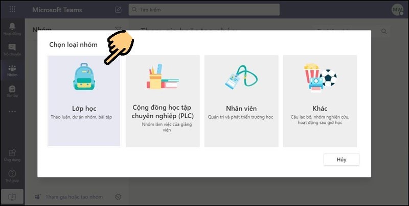 Hướng Dẫn Tạo Phòng Học Microsoft Teams Online Trên Web Bước 5
