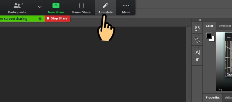 Hướng Dẫn Vẽ Hình Trên Zoom Tại Giao Diện Chia Sẻ Màn Hình Bước 3