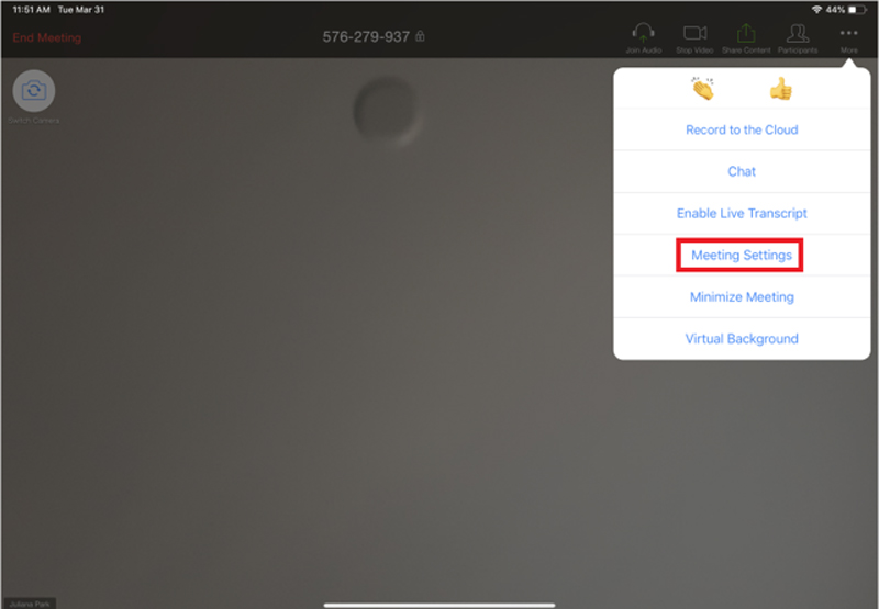 Cách Khóa Phòng Học Trên Zoom Trên Ipad Bước 2
