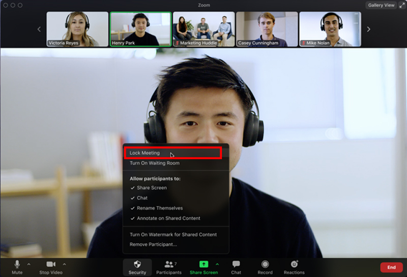 Cách Khóa Phòng Học Trên Zoom Trên Máy Tính Bước 2