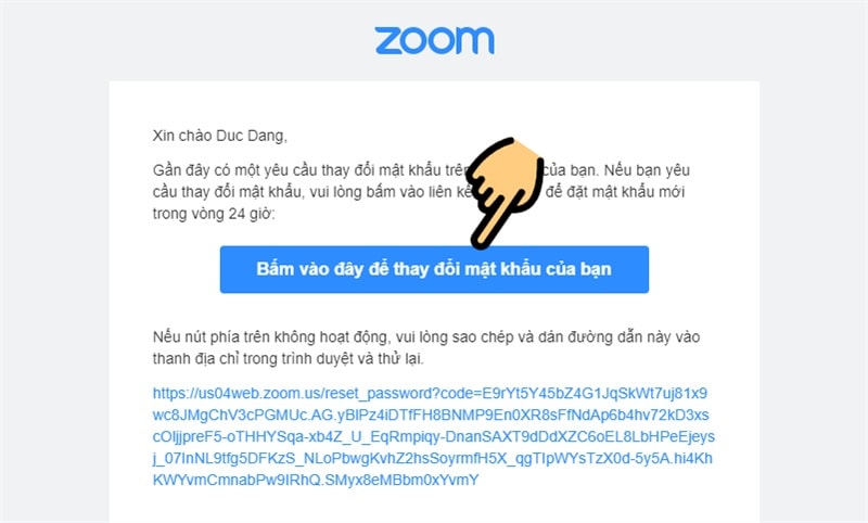 Hướng Dẫn Lấy Lại Mật Khẩu Zoom Meeting Khi Bị Quên Bước 3