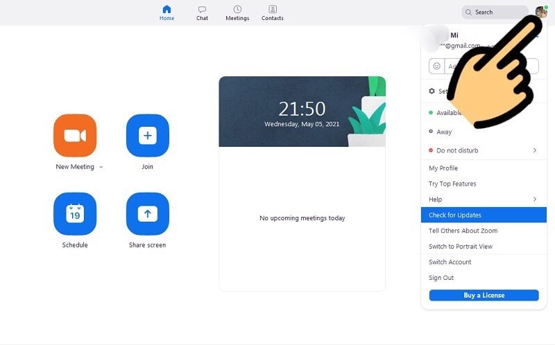 Hướng Dẫn Sửa Lỗi Bằng Cách Cập Nhật Zoom Lên Phiên Bản Mới Nhất Bước 1