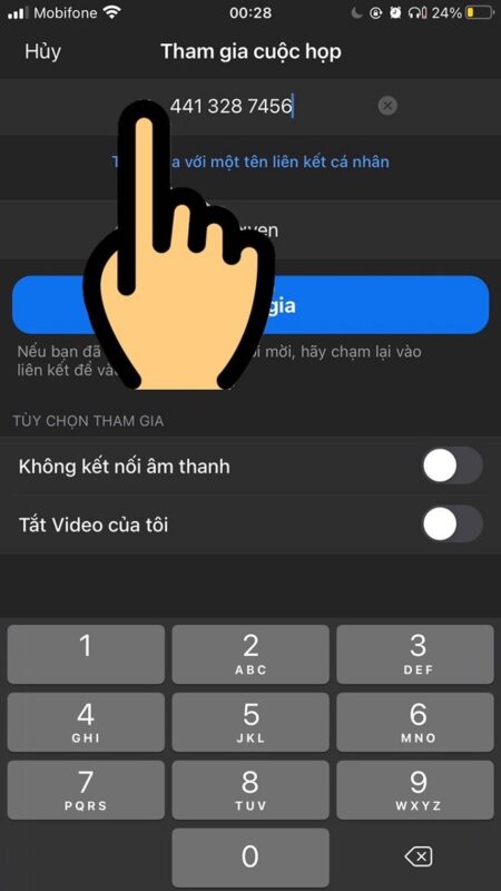 Hướng Dẫn Trên điện Thoại Bước 3