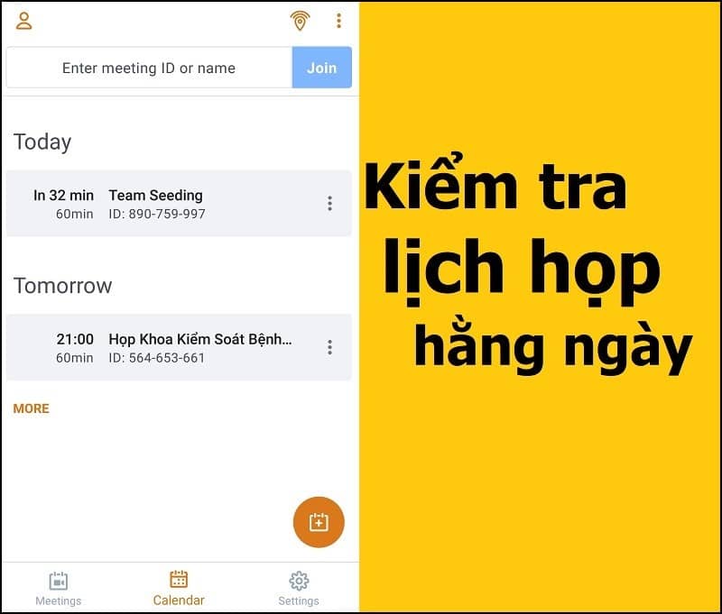 Có Lịch để Lưu Lại Kiểm Tra Lịch Họp Hằng Ngày Tiện Lợi