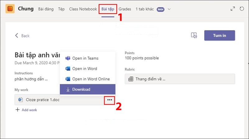 Hướng Dẫn Làm Và Nộp Bài Trên ứng Dụng Microsoft Teams 1