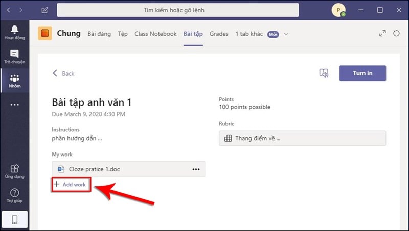 Hướng Dẫn Làm Và Nộp Bài Trên ứng Dụng Microsoft Teams 4
