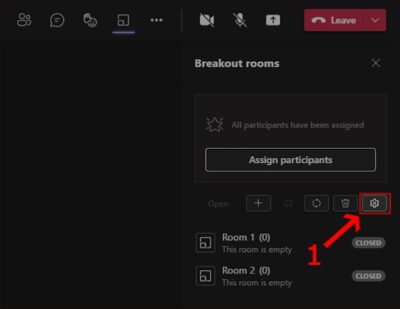 Mở Cài đặt Phòng Tổng Thể
