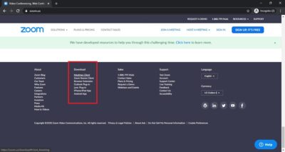 Tải Và Nâng Cấp Phần Mềm Tại Trang Chủ Zoom
